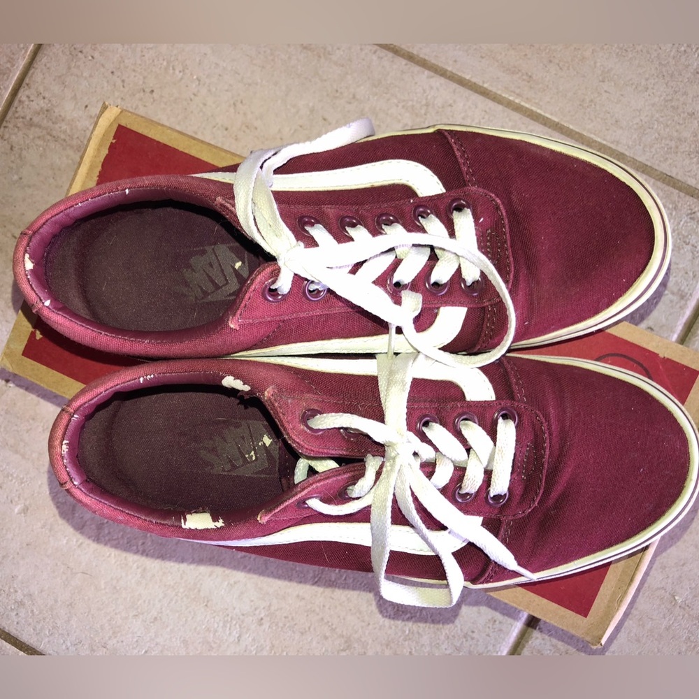 Burgundy vans